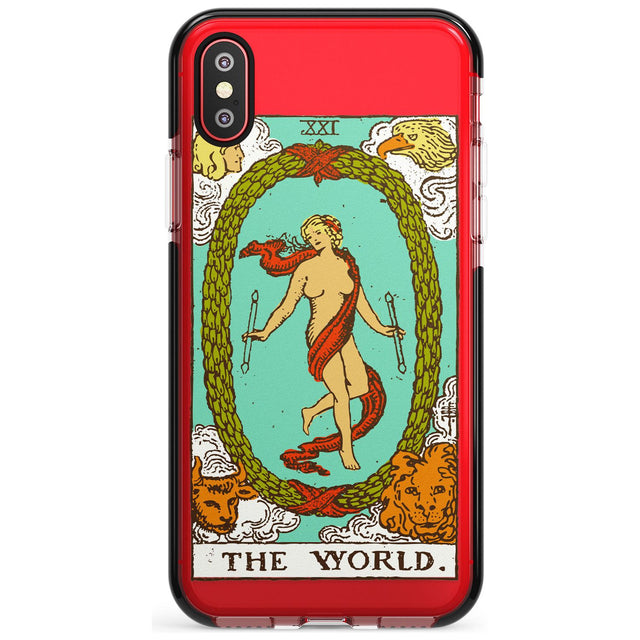 The World Tarot Card - Colour Pink Fade Impact Phone Case for iPhone X XS Max XR