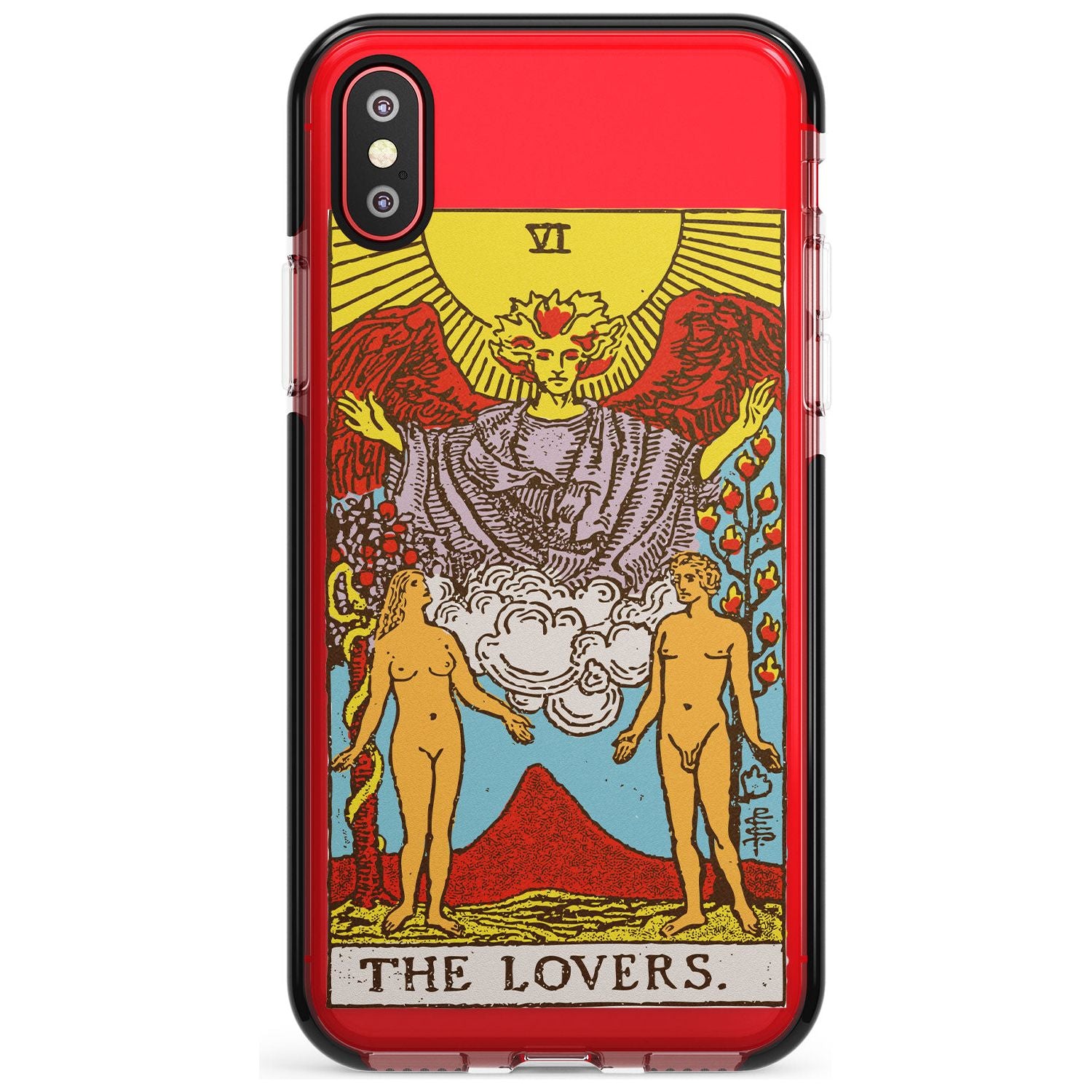 The Lovers Tarot Card - Colour Pink Fade Impact Phone Case for iPhone X XS Max XR