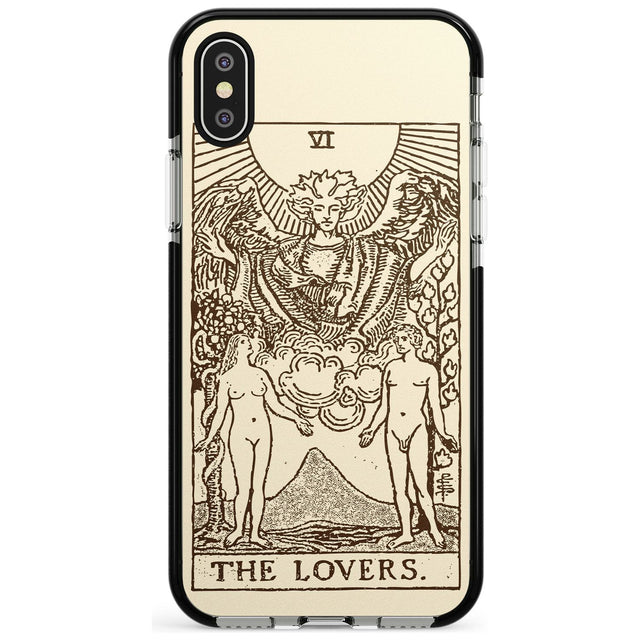 The Lovers Tarot Card - Solid Cream Pink Fade Impact Phone Case for iPhone X XS Max XR