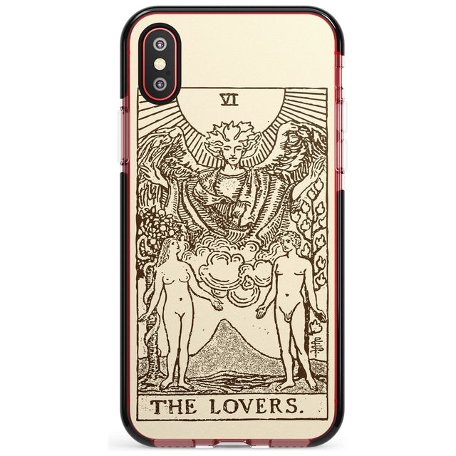 The Lovers Tarot Card - Solid Cream Pink Fade Impact Phone Case for iPhone X XS Max XR