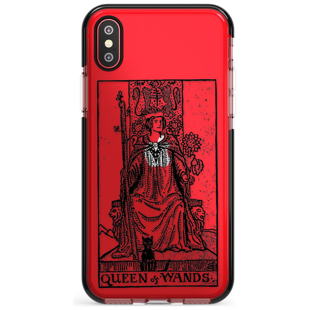 Queen of Wands Tarot Card - Transparent Pink Fade Impact Phone Case for iPhone X XS Max XR