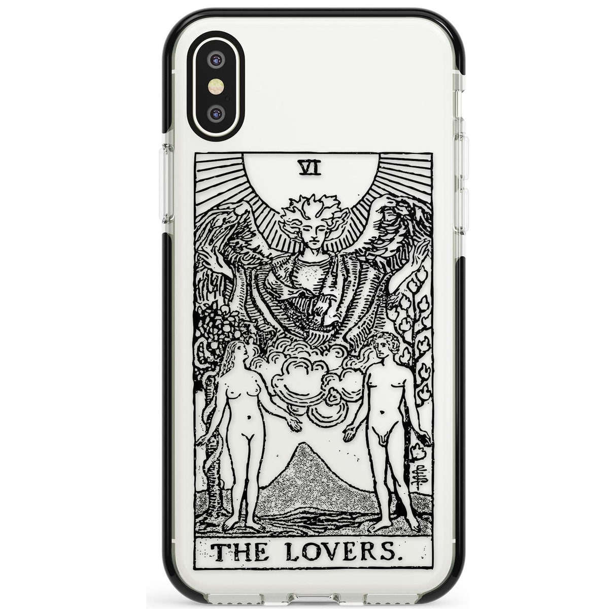 The Lovers Tarot Card - Transparent Pink Fade Impact Phone Case for iPhone X XS Max XR
