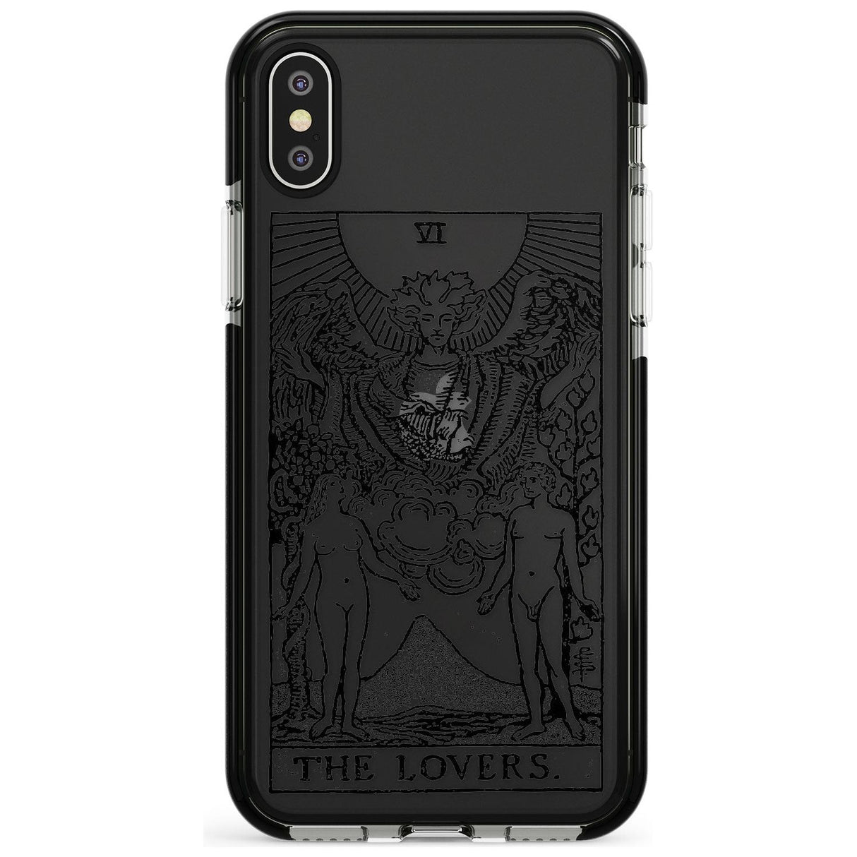 The Lovers Tarot Card - Transparent Pink Fade Impact Phone Case for iPhone X XS Max XR