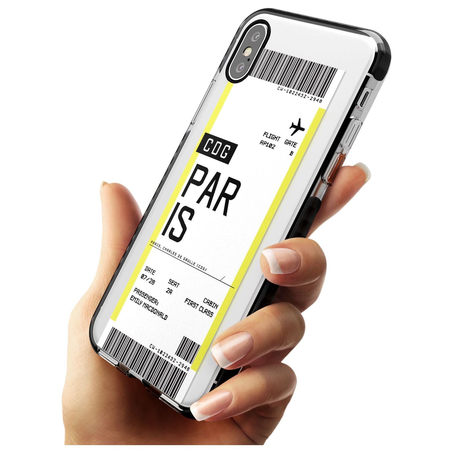 Paris Boarding Pass iPhone Case   Custom Phone Case - Case Warehouse