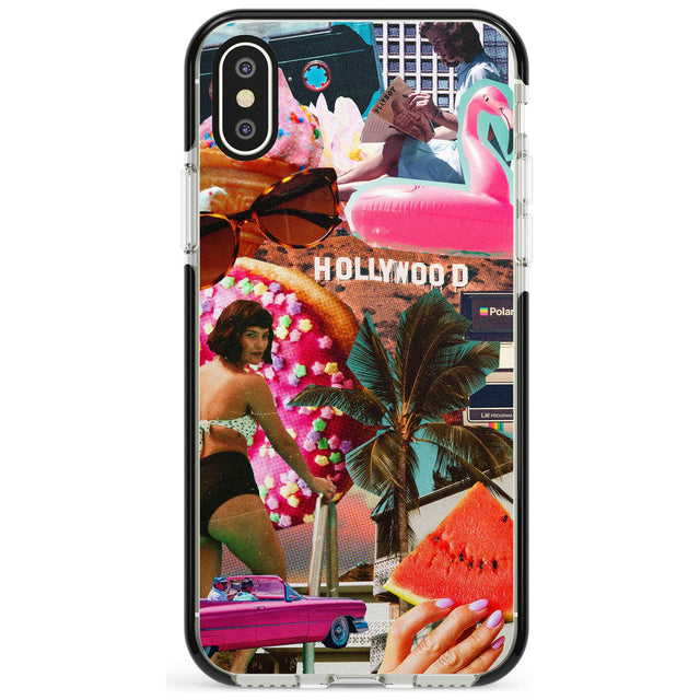 Vintage Collage: Hollywood Mix Black Impact Phone Case for iPhone X XS Max XR