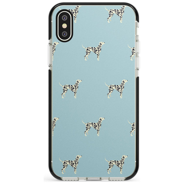 Dalmation Dog Pattern Black Impact Phone Case for iPhone X XS Max XR