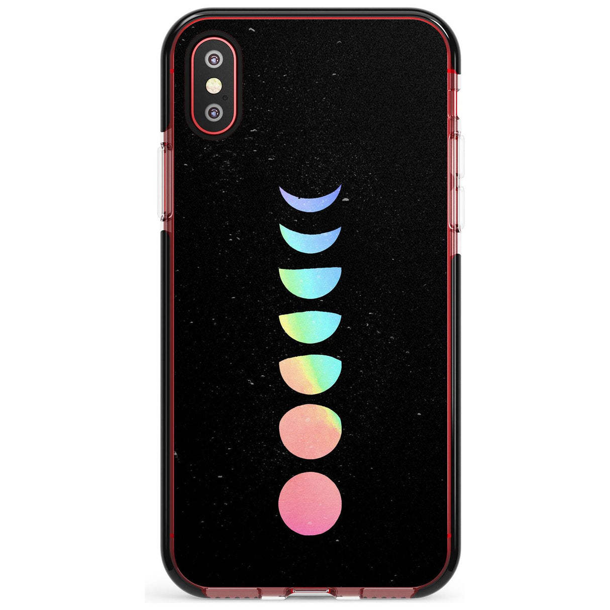 Pastel Moon Phases Pink Fade Impact Phone Case for iPhone X XS Max XR