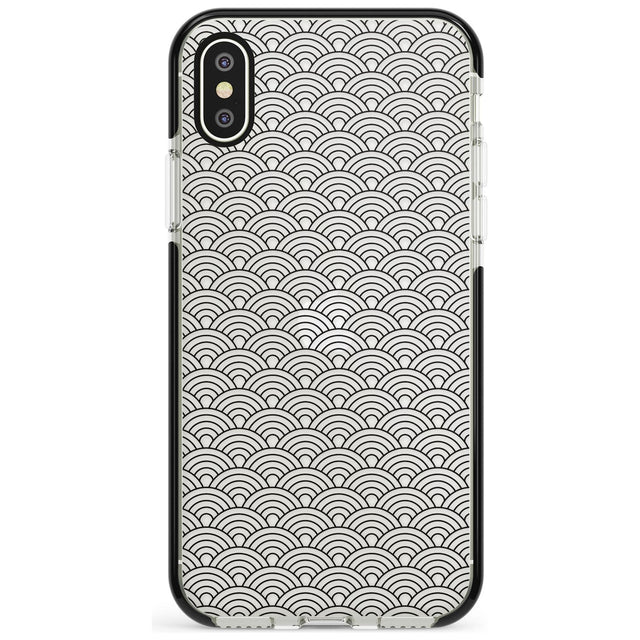 Abstract Lines: Scalloped Pattern Pink Fade Impact Phone Case for iPhone X XS Max XR