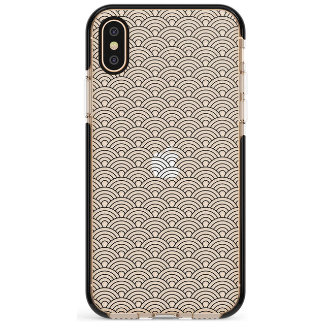 Abstract Lines: Scalloped Pattern Pink Fade Impact Phone Case for iPhone X XS Max XR