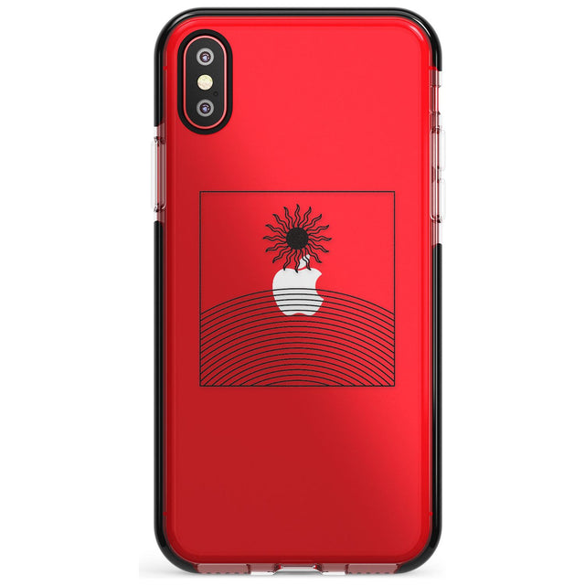 Framed Linework: Rising Sun Pink Fade Impact Phone Case for iPhone X XS Max XR