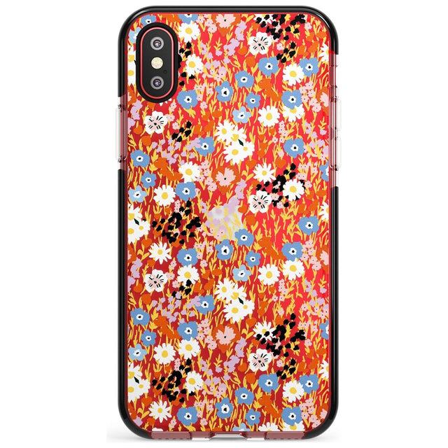 Busy Floral Mix: Transparent Pink Fade Impact Phone Case for iPhone X XS Max XR