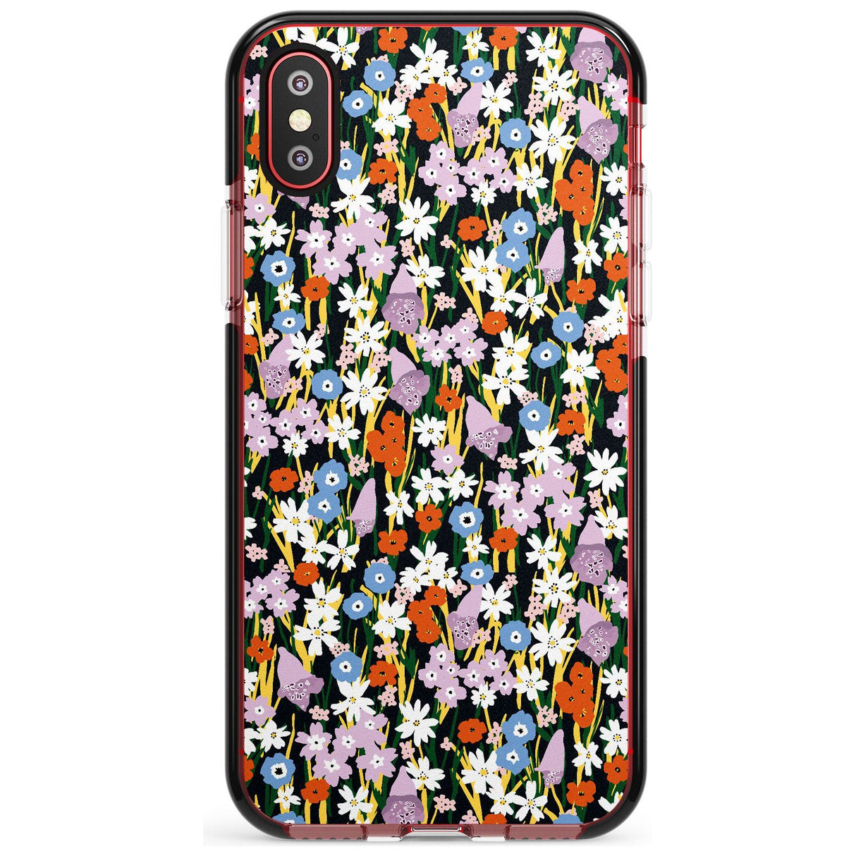 Energetic Floral Mix: Solid Pink Fade Impact Phone Case for iPhone X XS Max XR