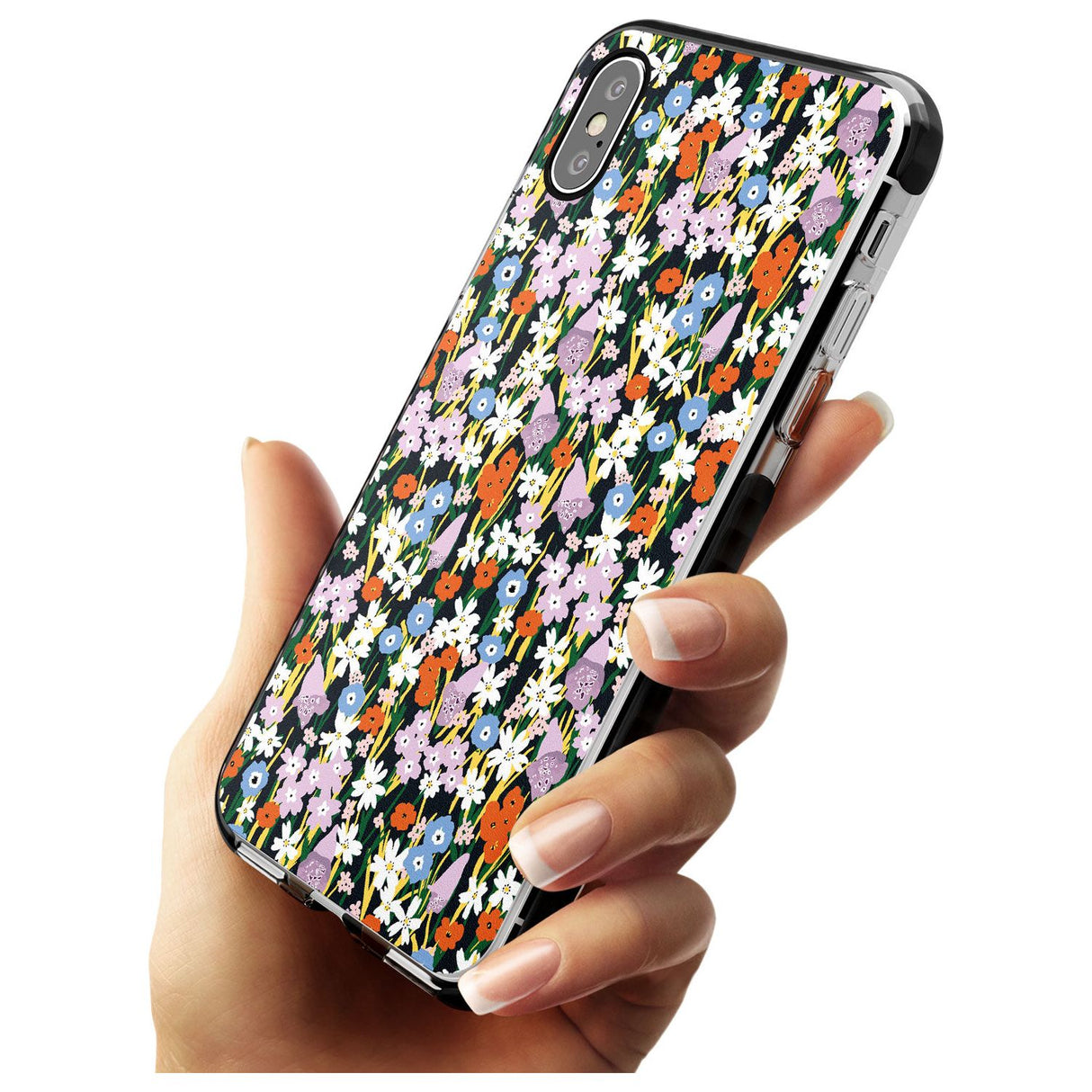 Energetic Floral Mix: Solid Pink Fade Impact Phone Case for iPhone X XS Max XR