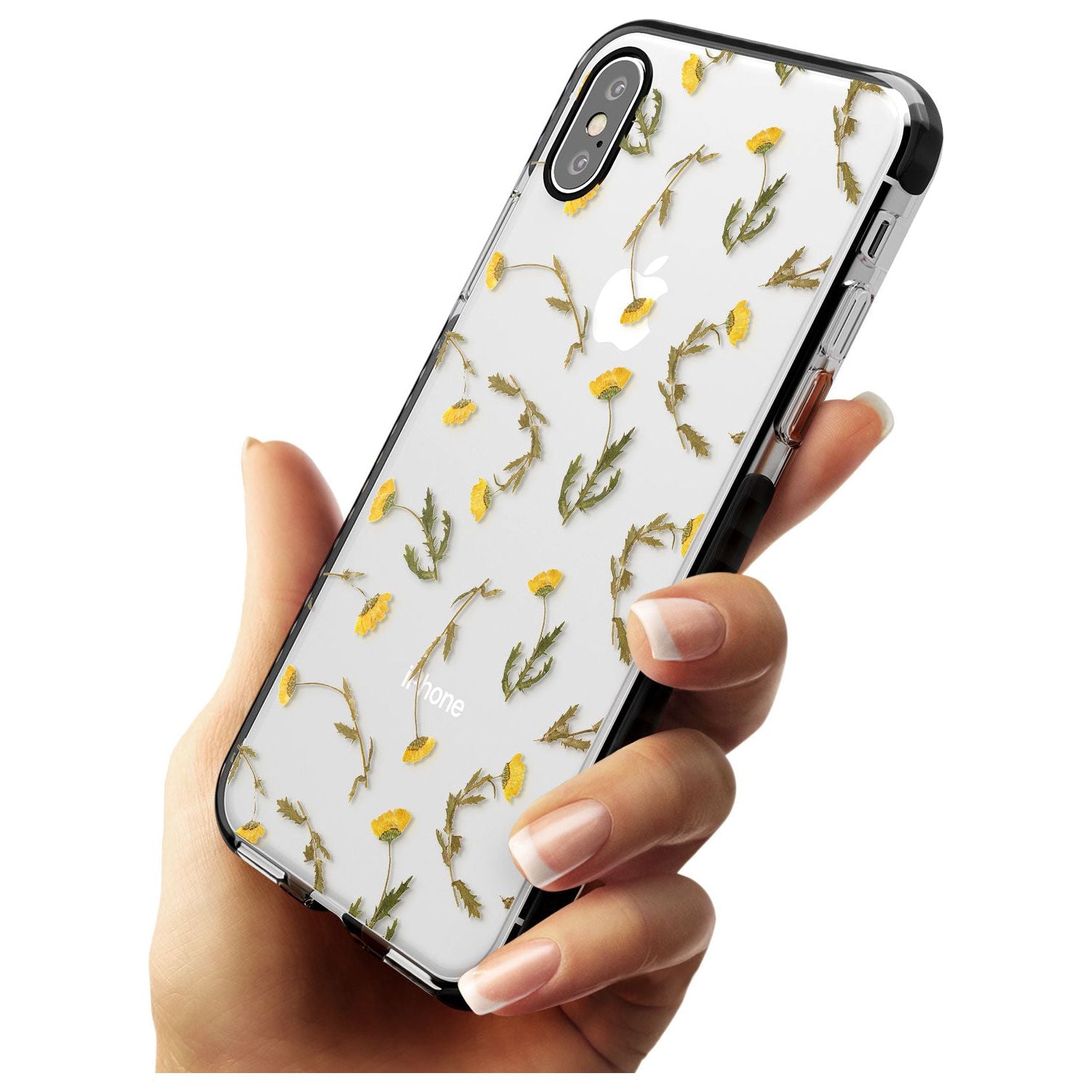Long Stemmed Wildflowers - Dried Flower-Inspired Black Impact Phone Case for iPhone X XS Max XR