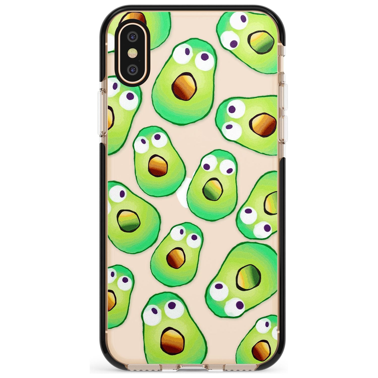 Shocked Avocados Black Impact Phone Case for iPhone X XS Max XR