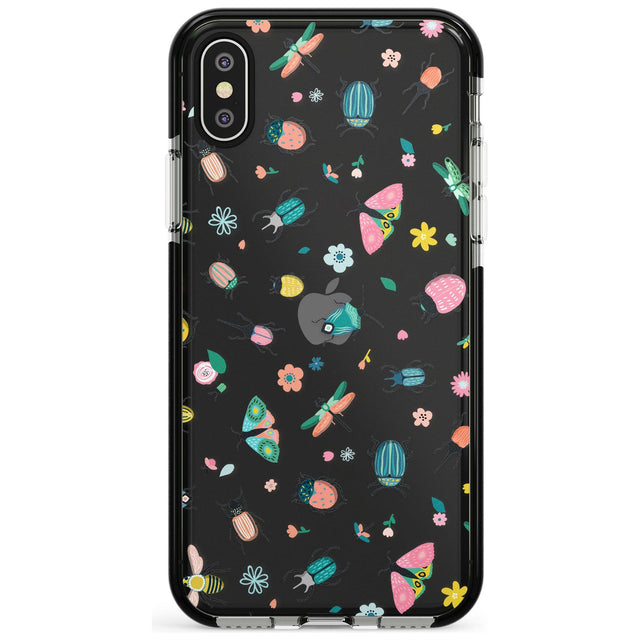 Spring Insects Pink Fade Impact Phone Case for iPhone X XS Max XR