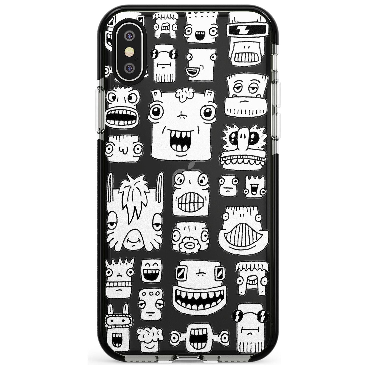 Burst Heads Black Impact Phone Case for iPhone X XS Max XR