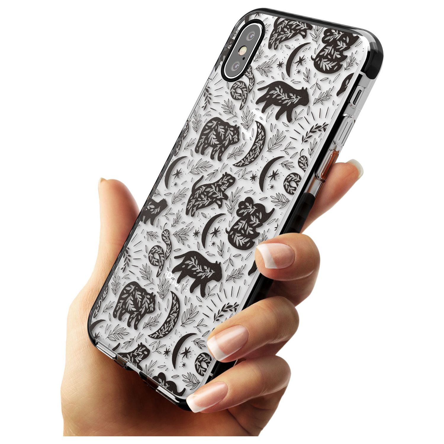Leafy Bears Black Impact Phone Case for iPhone X XS Max XR