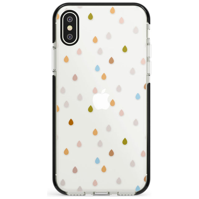 Raindrops Pink Fade Impact Phone Case for iPhone X XS Max XR