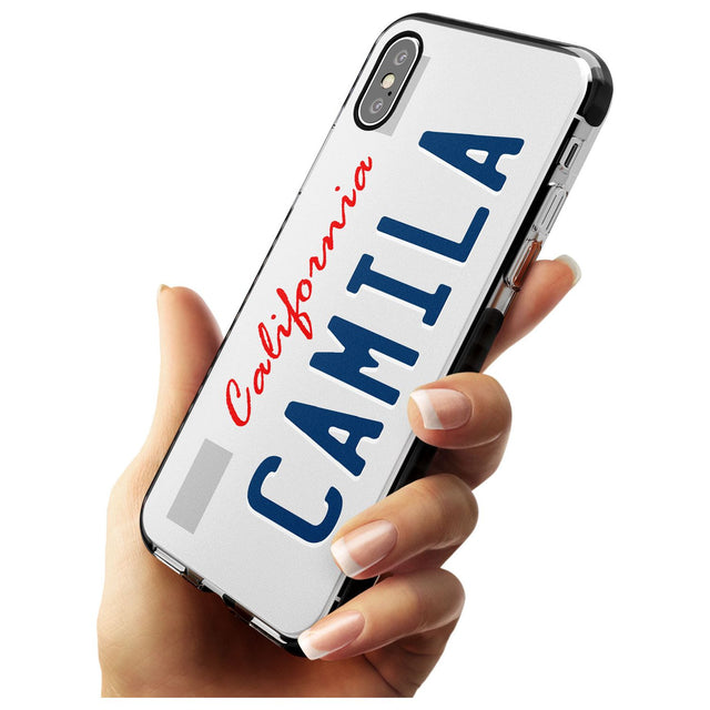 California License Plate Pink Fade Impact Phone Case for iPhone X XS Max XR