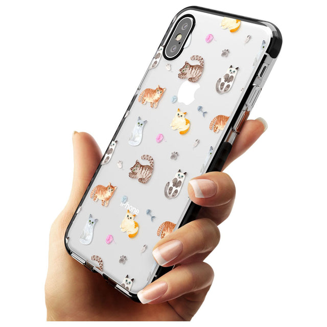 Cats with Toys - Clear Pink Fade Impact Phone Case for iPhone X XS Max XR
