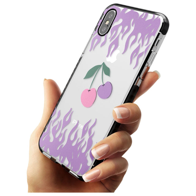 Cherries n' Flames Black Impact Phone Case for iPhone X XS Max XR