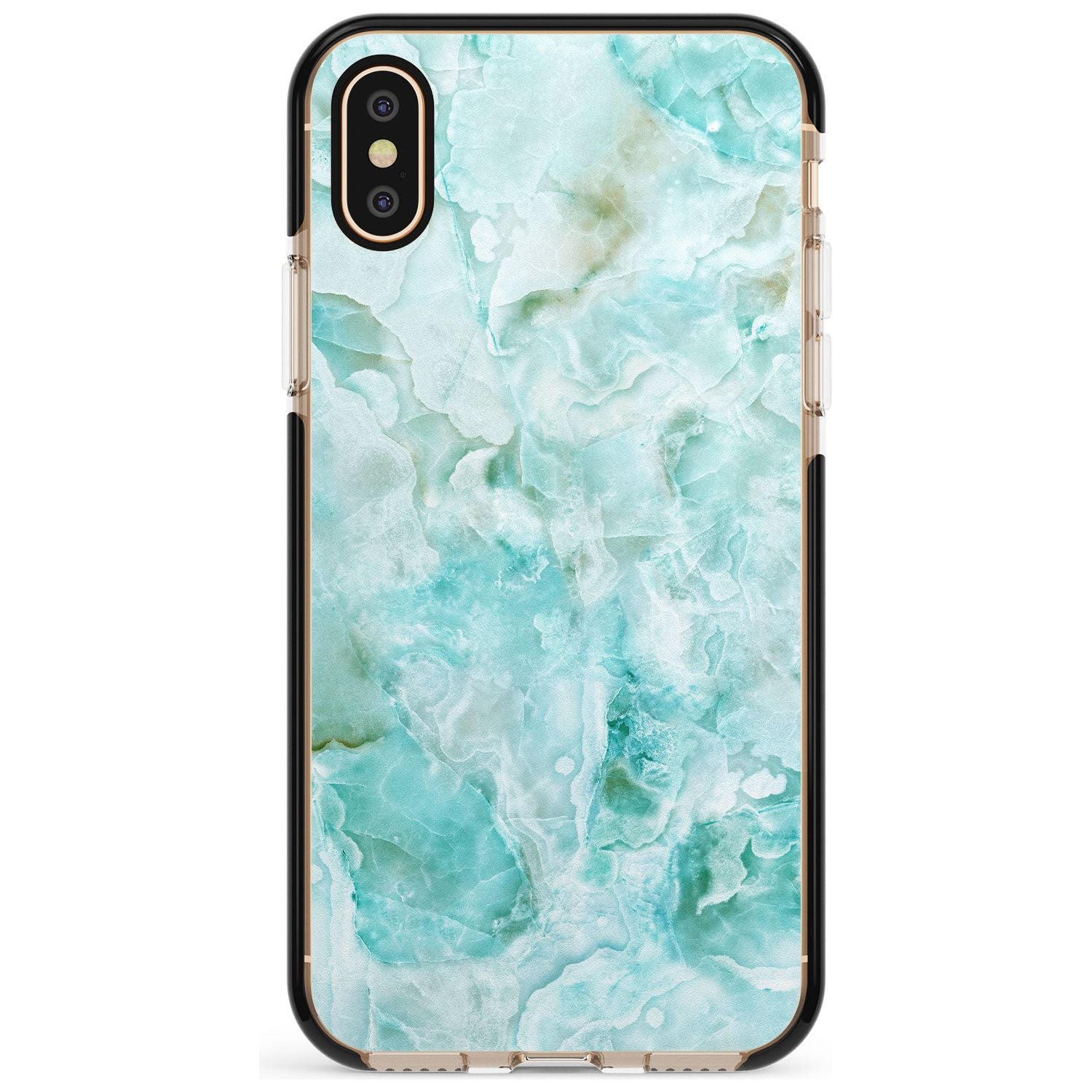 Turquoise Aqua Onyx Marble Pink Fade Impact Phone Case for iPhone X XS Max XR