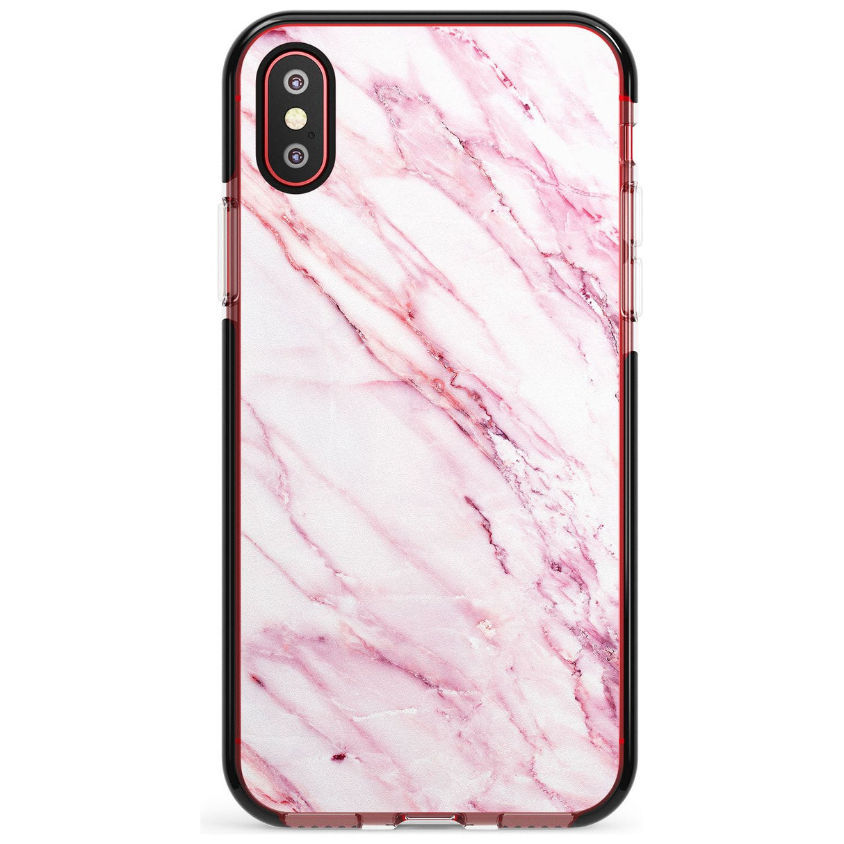 White & Pink Onyx Marble Texture Pink Fade Impact Phone Case for iPhone X XS Max XR
