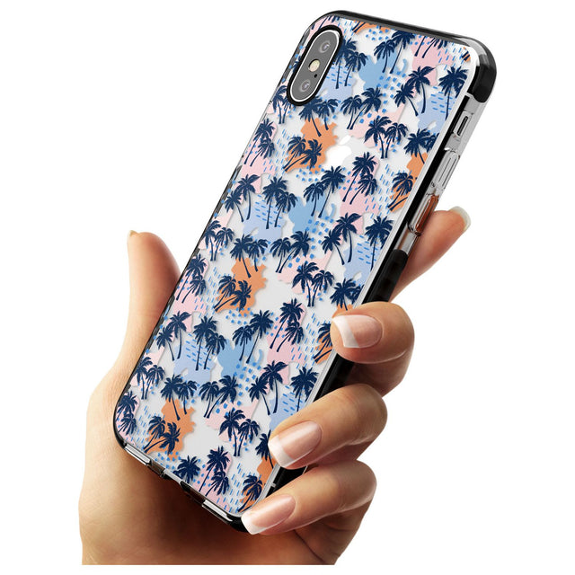 Summer Palm Trees (Clear) Pink Fade Impact Phone Case for iPhone X XS Max XR