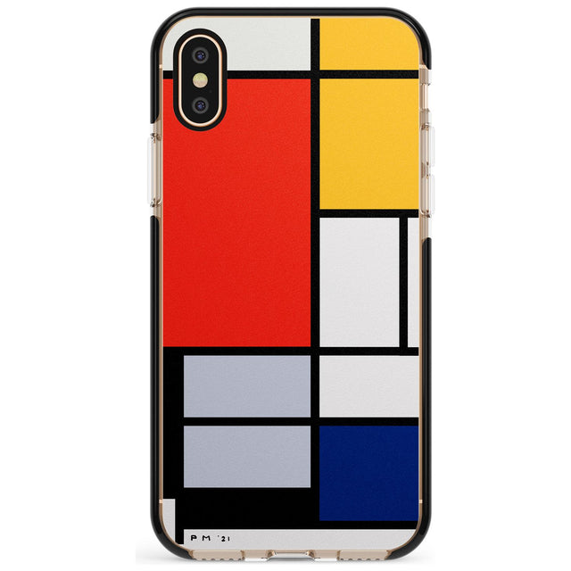 Piet Mondrian's Composition Black Impact Phone Case for iPhone X XS Max XR