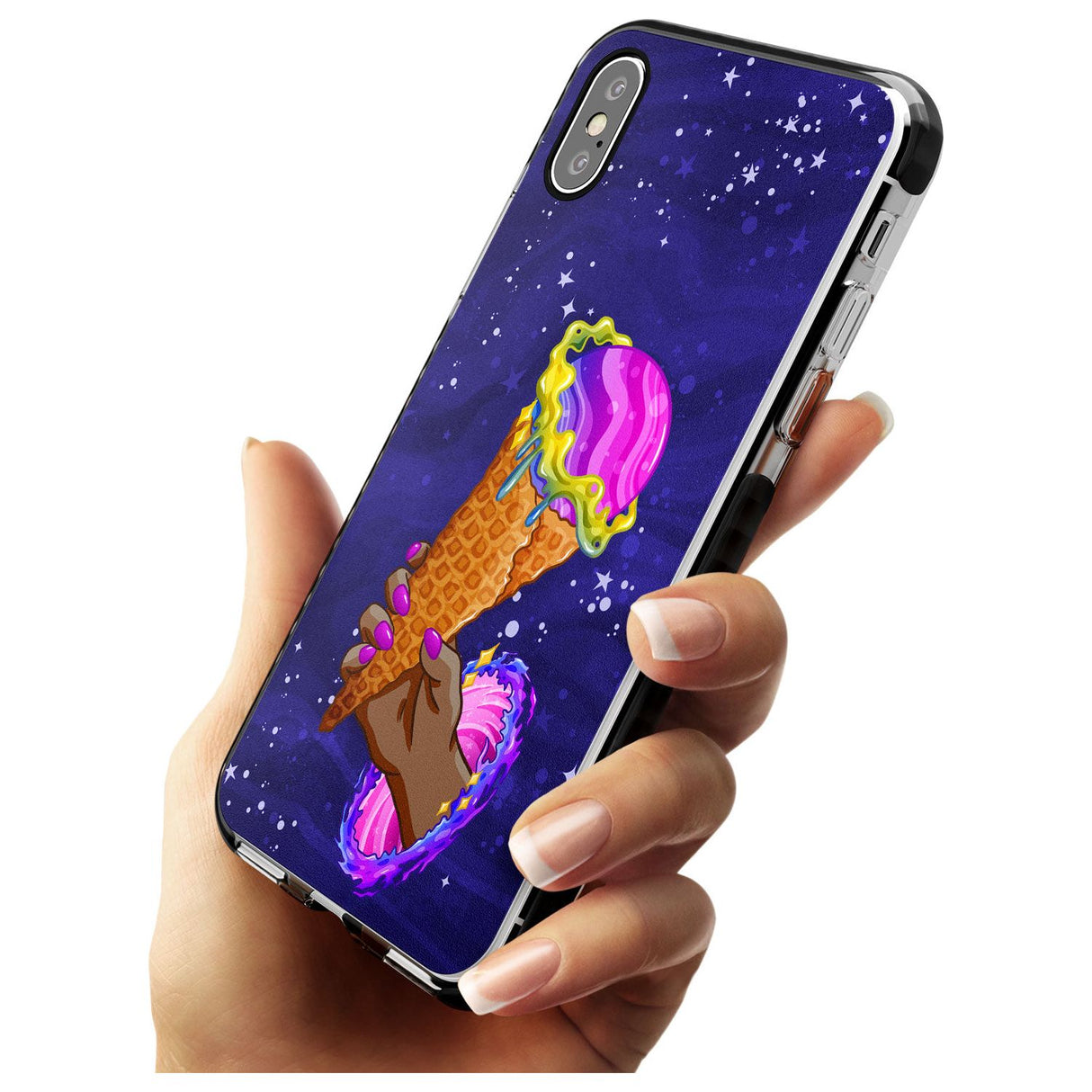 Interdimensional Ice Cream Black Impact Phone Case for iPhone X XS Max XR