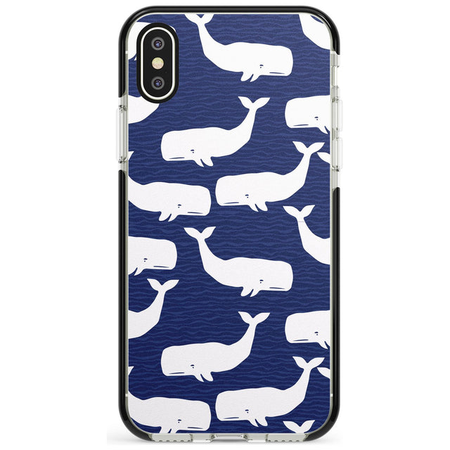 Cute Whales  Pink Fade Impact Phone Case for iPhone X XS Max XR