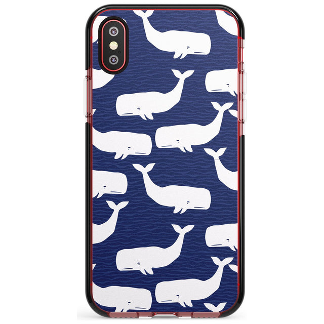 Cute Whales  Pink Fade Impact Phone Case for iPhone X XS Max XR