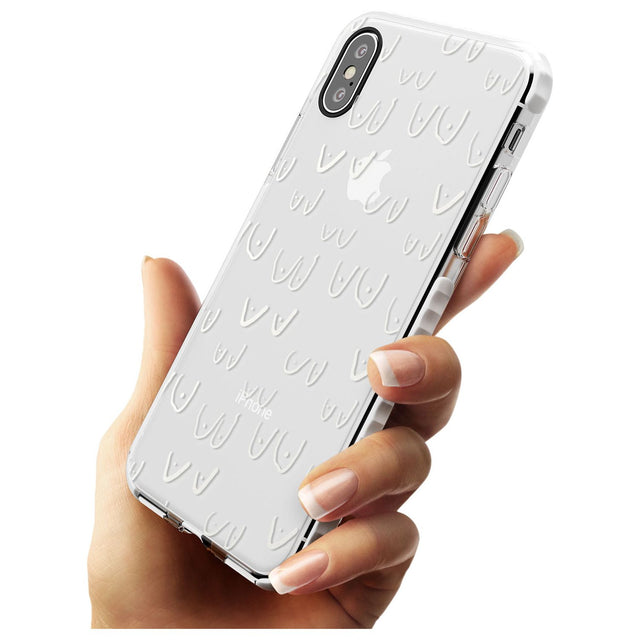 Boob Pattern (White) Slim TPU Phone Case Warehouse X XS Max XR