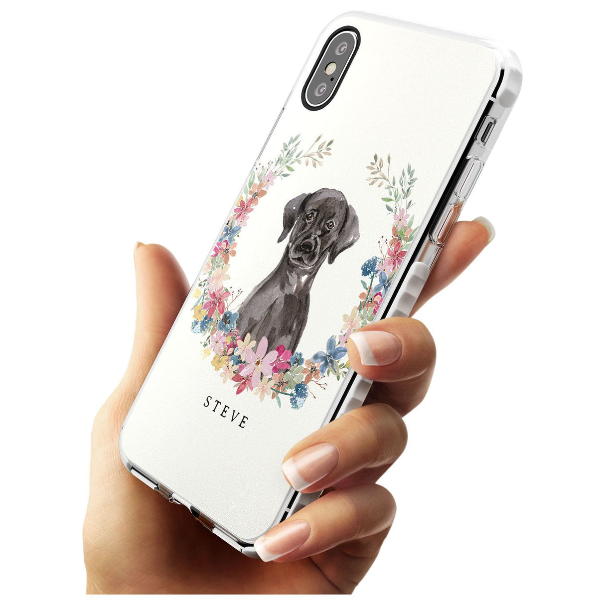 Black Lab Watercolour Dog Portrait Impact Phone Case for iPhone X XS Max XR