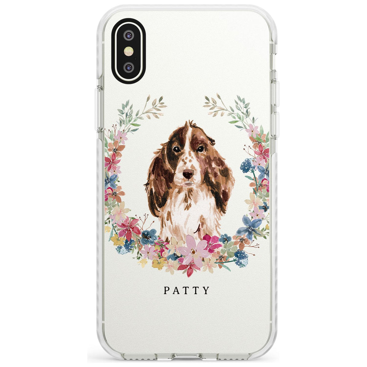 Brown Cocker Spaniel - Watercolour Dog Portrait Impact Phone Case for iPhone X XS Max XR