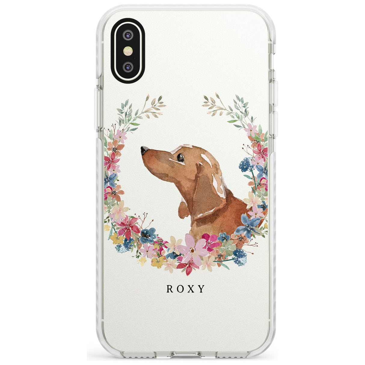 Tan Dachshund - Watercolour Dog Portrait Impact Phone Case for iPhone X XS Max XR