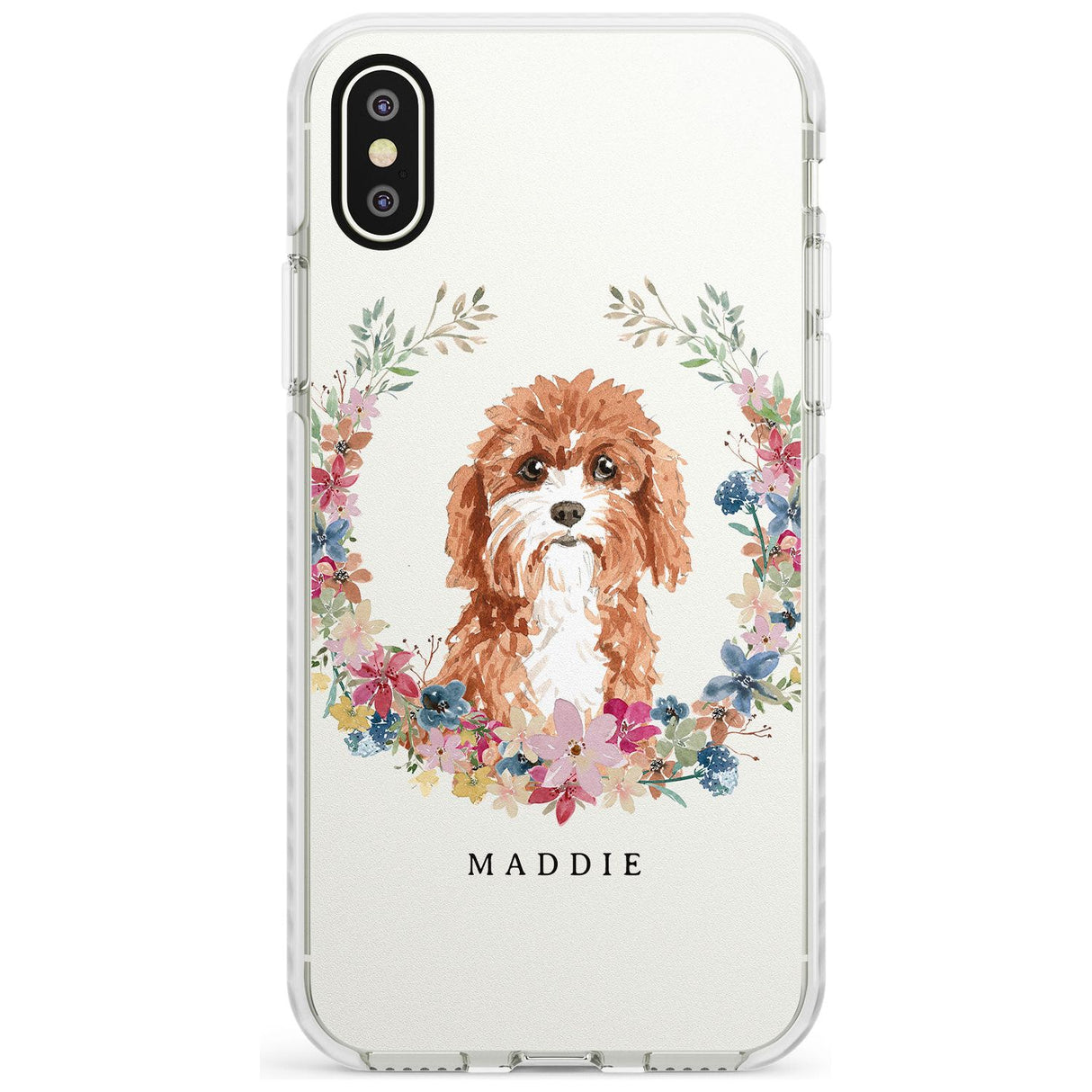 Cavapoo - Watercolour Dog Portrait Impact Phone Case for iPhone X XS Max XR