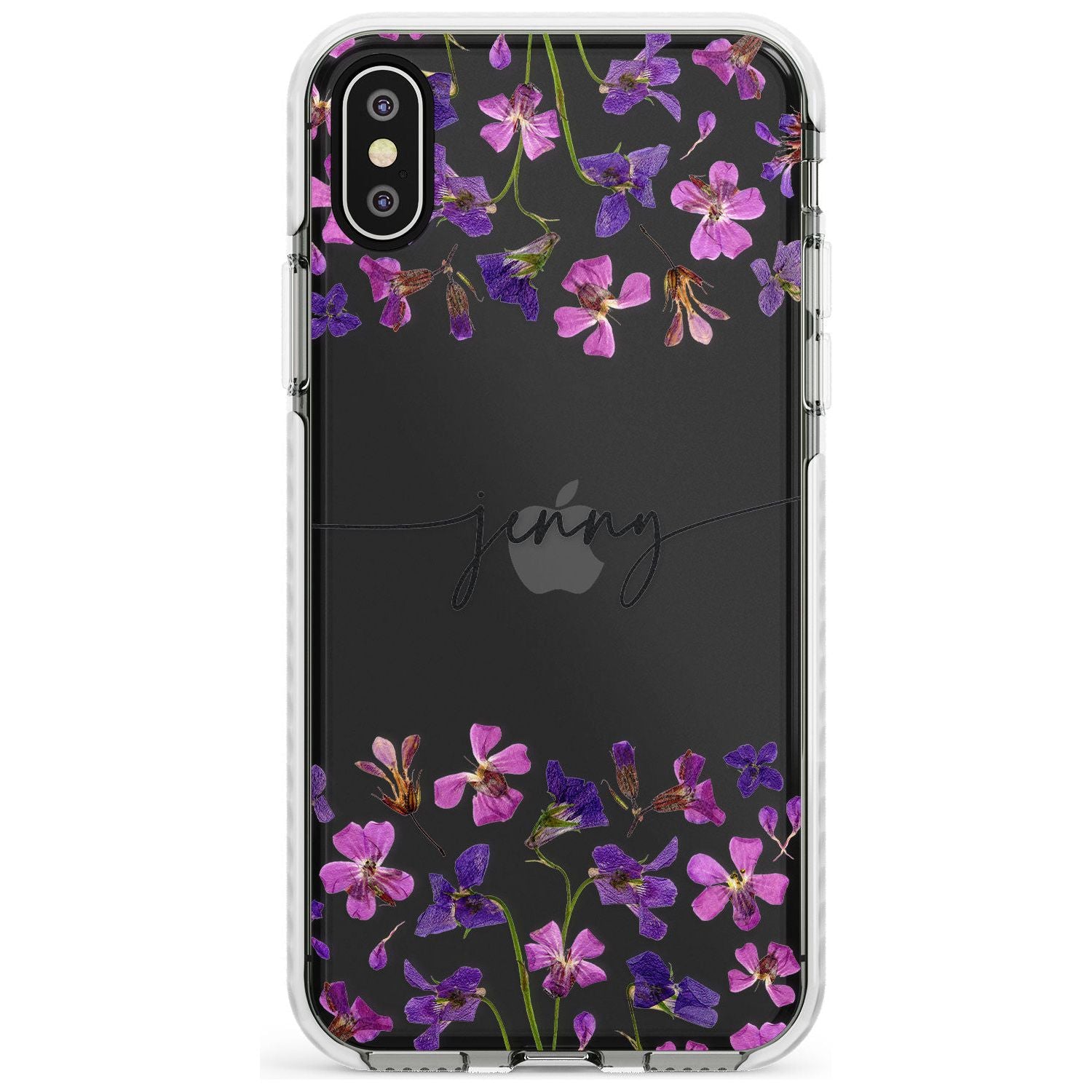 Custom Violet Flowers Slim TPU Phone Case Warehouse X XS Max XR