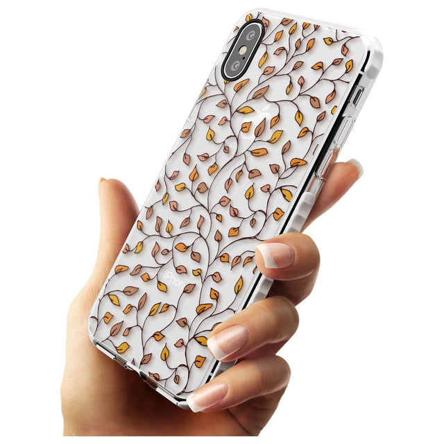 Personalised Autumn Leaves Pattern Impact Phone Case for iPhone X XS Max XR
