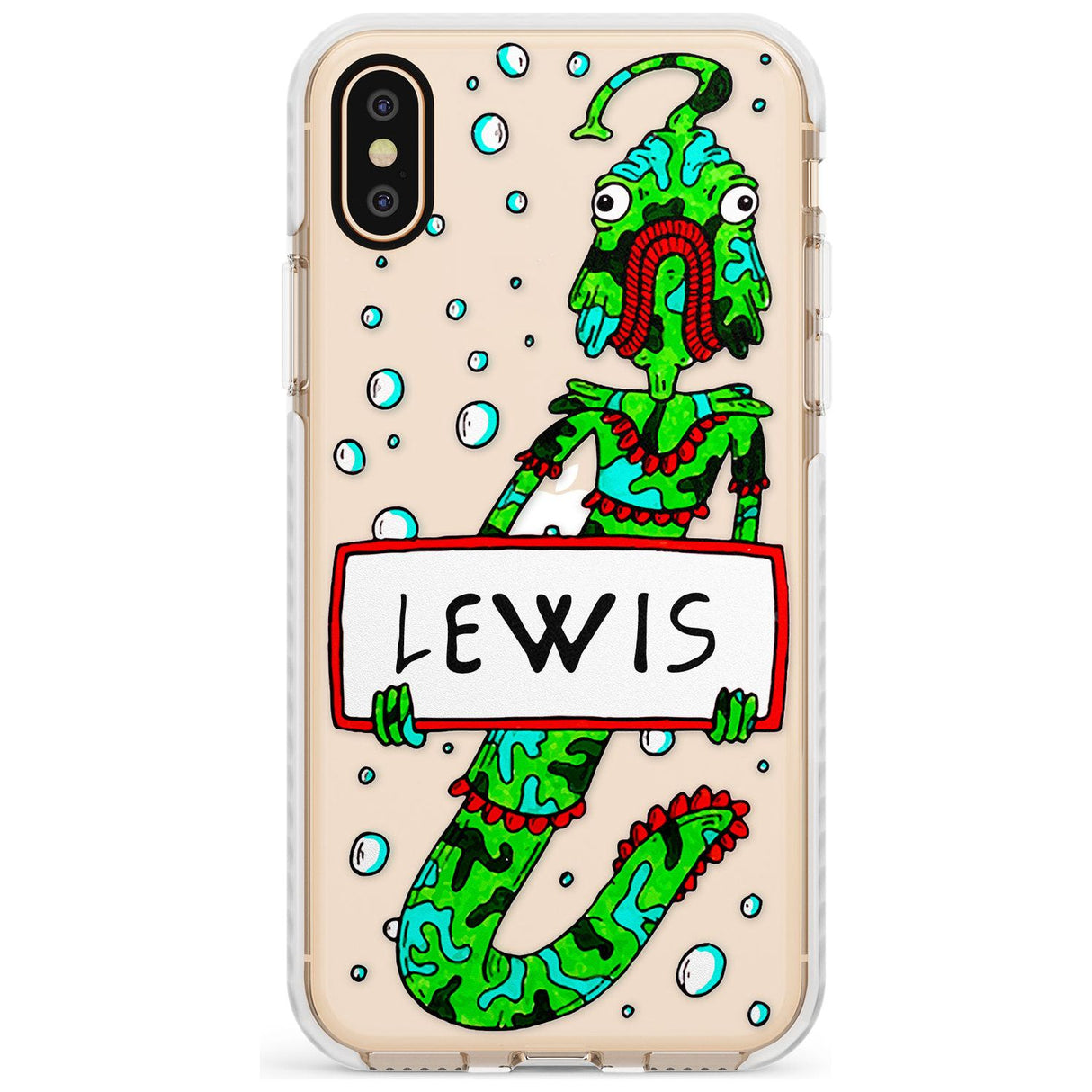 Personalised Custom Fish Boy Impact Phone Case for iPhone X XS Max XR
