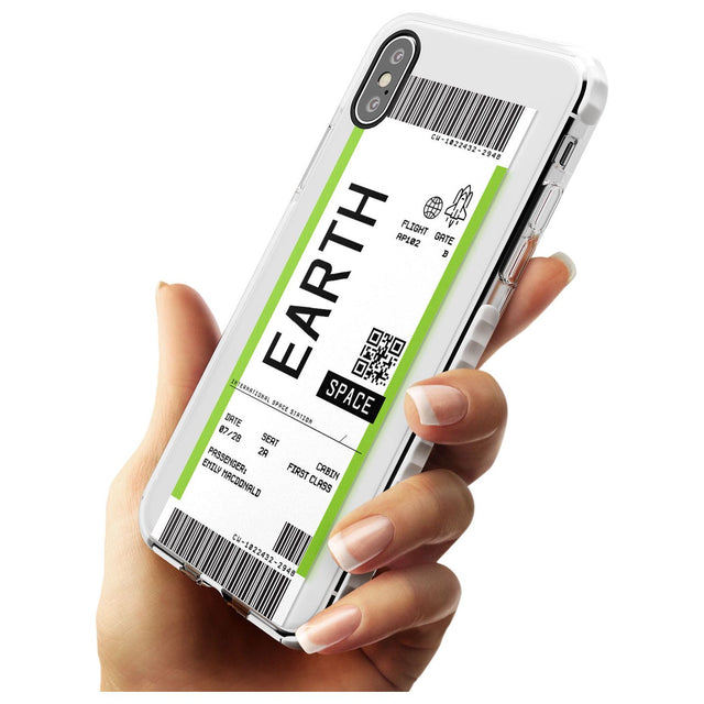 Earth Custom Space Travel Ticket iPhone Case   Custom Phone Case - Case Warehouse