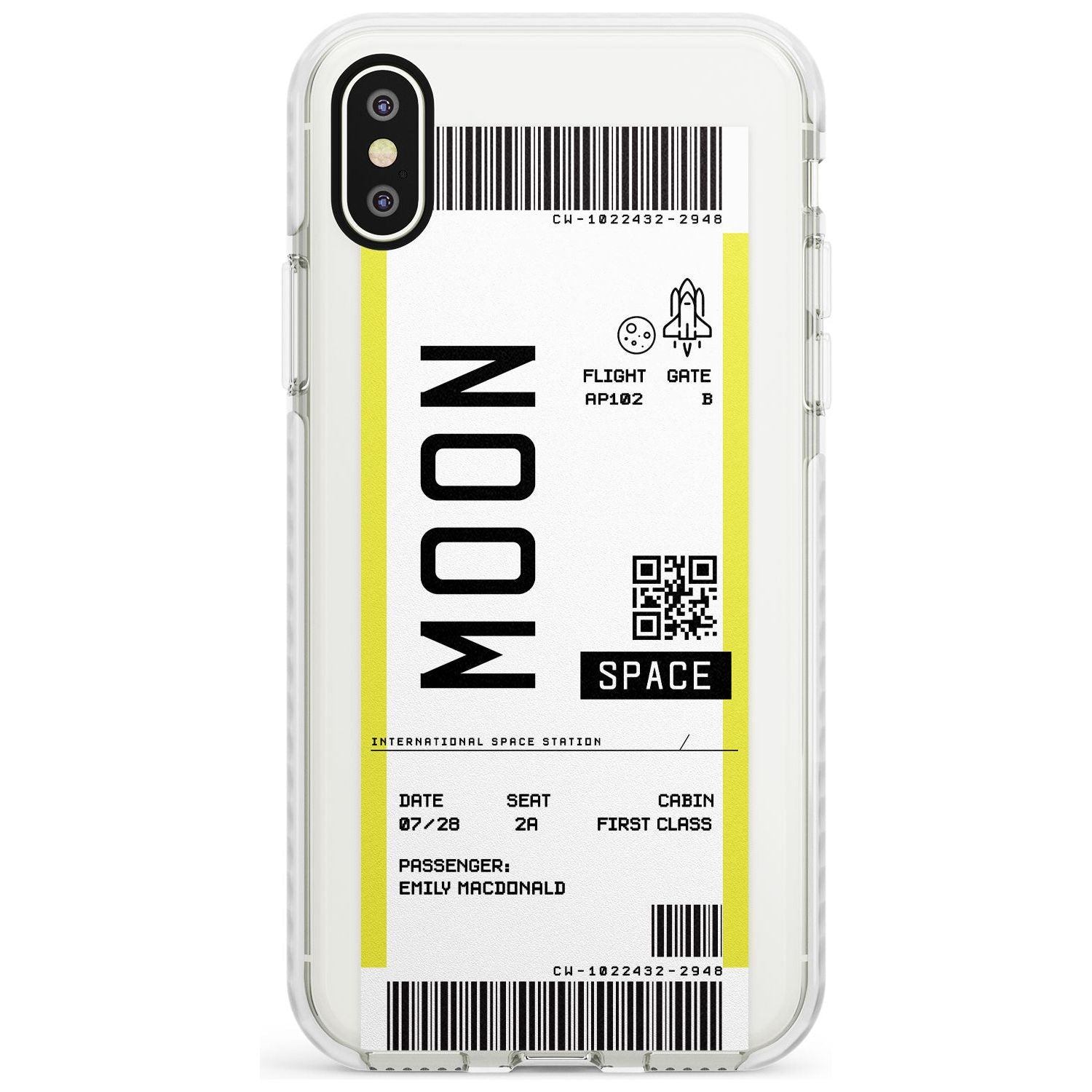 Moon Custom Space Travel Ticket iPhone Case  Impact Case Custom Phone Case - Case Warehouse