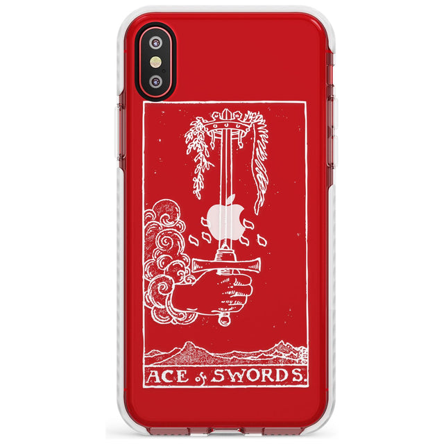 Ace of Swords Tarot Card - White Transparent Slim TPU Phone Case Warehouse X XS Max XR