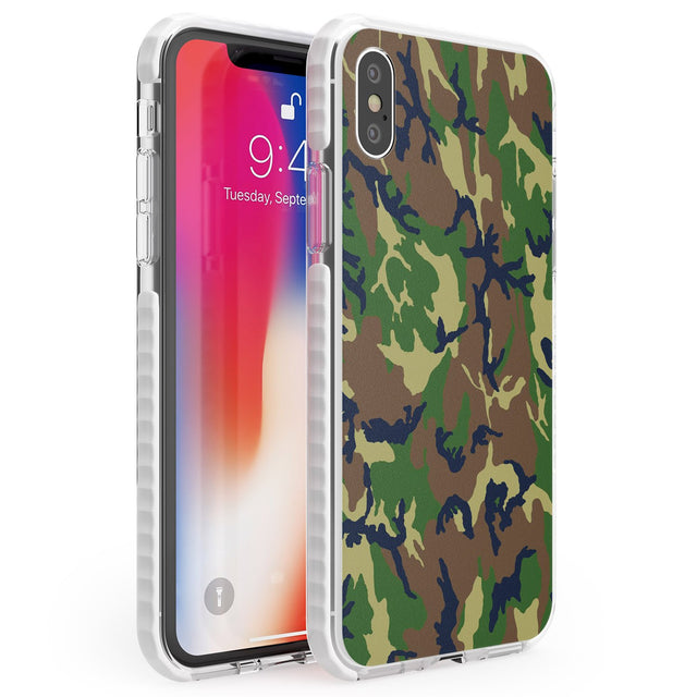 Forest Green Camo Phone Case iPhone X / iPhone XS / Impact Case,iPhone XR / Impact Case,iPhone XS MAX / Impact Case Blanc Space