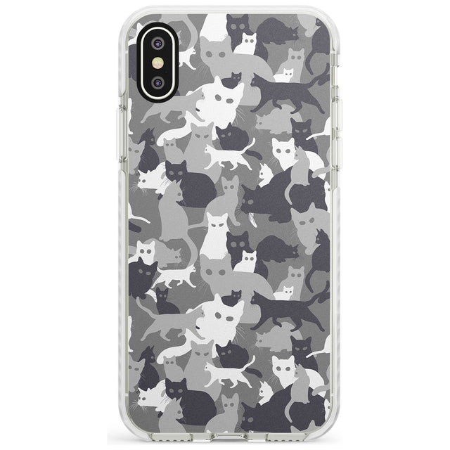 Dark Grey Cat Camouflage Pattern iPhone Case  Impact Case Phone Case - Case Warehouse