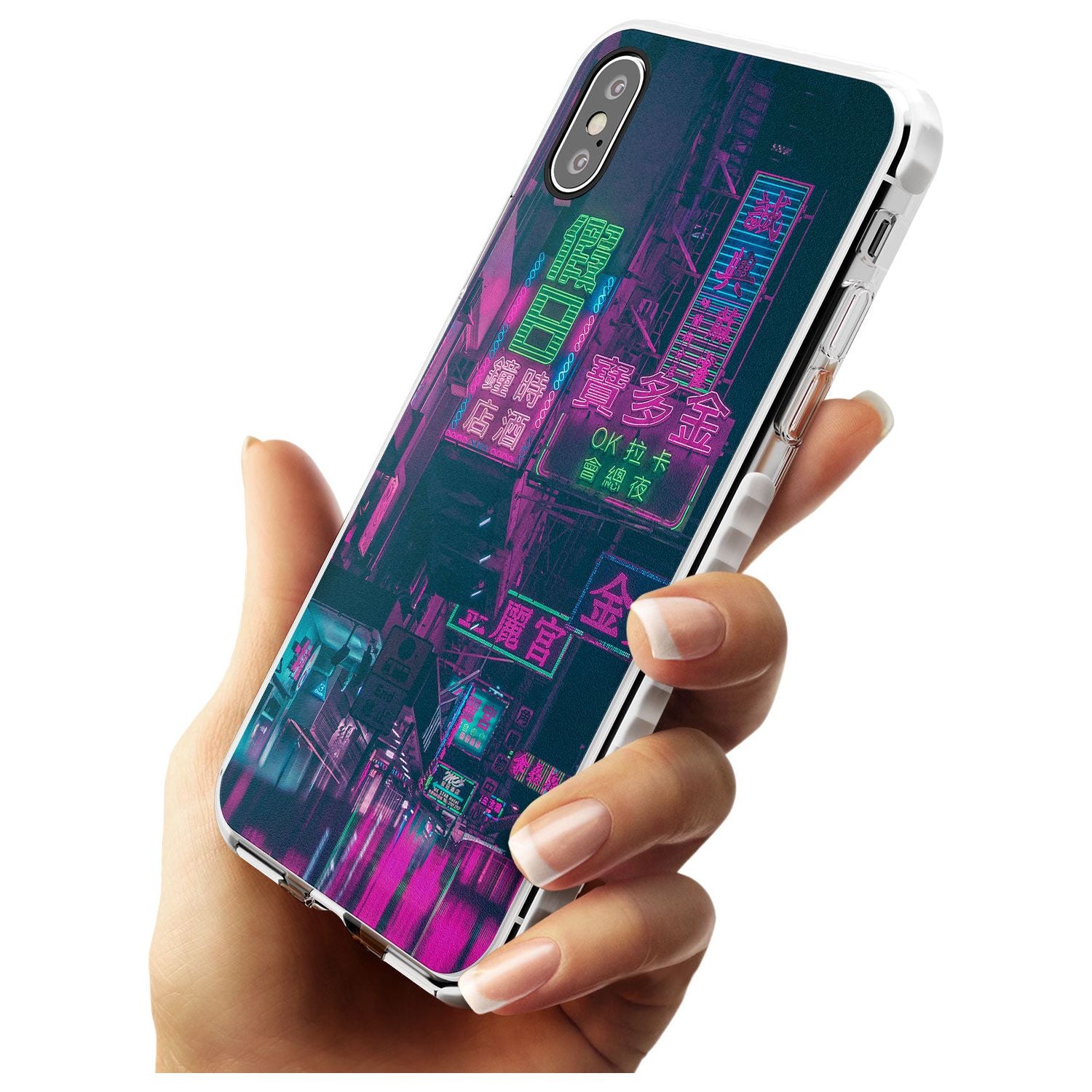 Rainy Reflections - Neon Cities Photographs Impact Phone Case for iPhone X XS Max XR