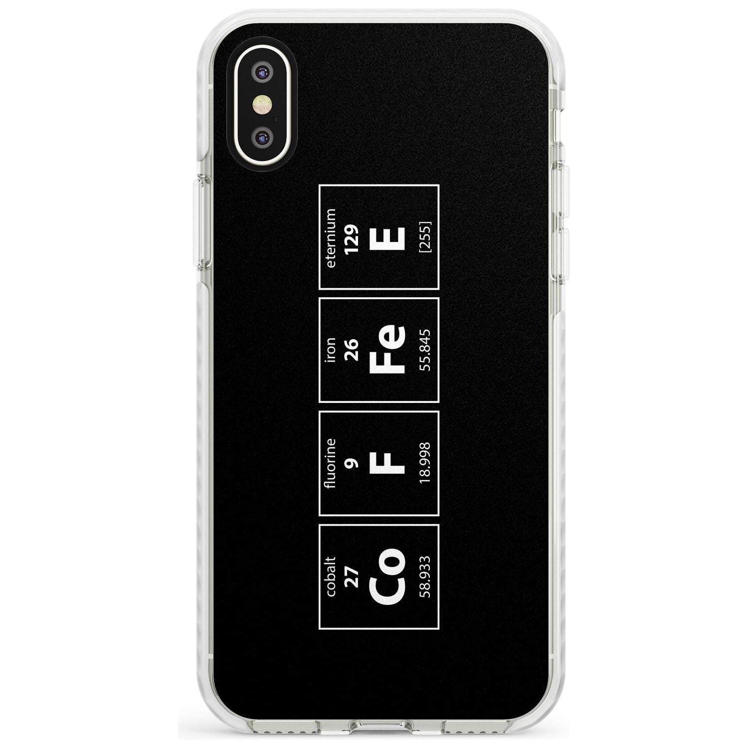 Coffee Element (Black) Impact Phone Case for iPhone X XS Max XR