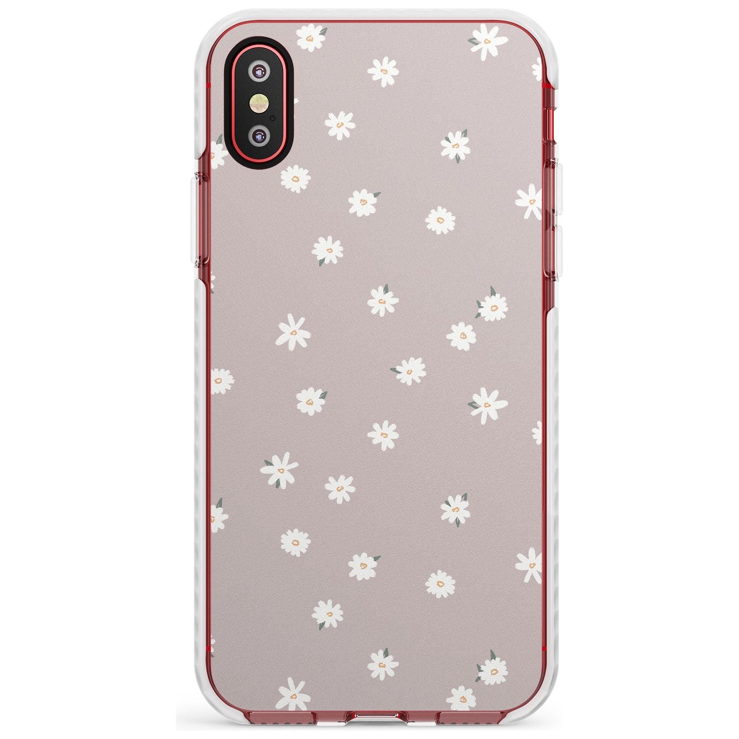 Painted Daises - Dark Pink Cute Floral Design Slim TPU Phone Case Warehouse X XS Max XR