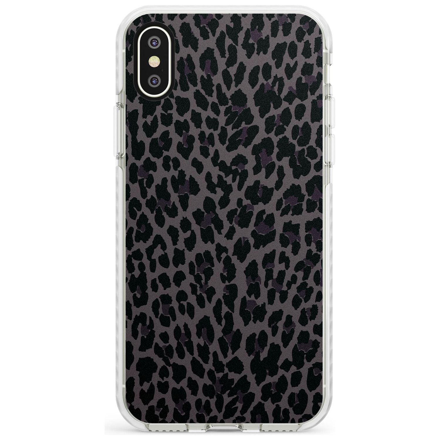 Dark Animal Print Pattern Small Leopard Impact Phone Case for iPhone X XS Max XR